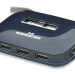 161039 Hub USB de Alta Velocidad 2.0 de 7 puertos V2.0; Cable integrado al hub y posilidad de enrollarse que permite conexiones fáciles.