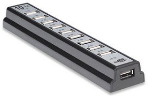 161572 HUB USB de Alta Velocidad de escritorio, 10 puertos, que proveen energía