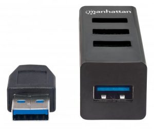 163828 Hub combo USB 3.0 / 2.0, 1 puerto USB de SúperVelocidad 3.0 y 3 puertos de AltaVelocidad 2.0