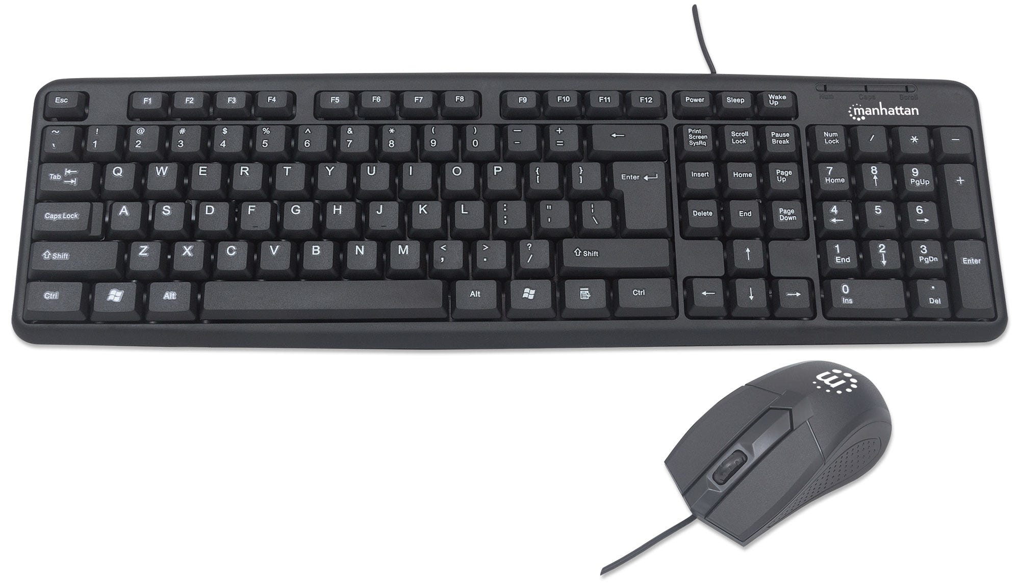 178464 Kit teclado y mouse optico de 1000 ppp, teclado con diseño ergonómico y con amplia área de trabajo, Garantia 3 años.