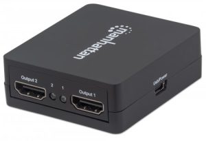 207652 Video Splitter HDMI de 2 puertos, 1080p, Proyecta video desde una fuente HDMI en dos pantallas HD.