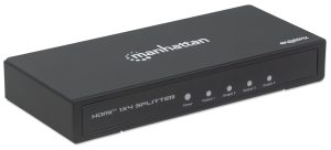 207805 Video Splitter HDMI 4K de 4 puertos, Replica una señal de audio/video digital de ultra alta definición (UHD), para hasta cuatro pantallas.