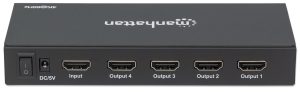 207805 Video Splitter HDMI 4K de 4 puertos, Replica una señal de audio/video digital de ultra alta definición (UHD), para hasta cuatro pantallas.