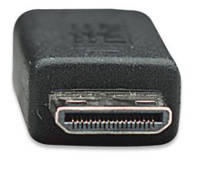 304955 Cable Mini HDMI macho a HDMI macho, Blindado, Negro,1.8 mts, Soporta una resolución de 4K, video en 3D y color intenso.