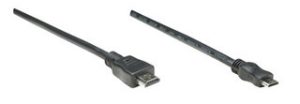 304955 Cable Mini HDMI macho a HDMI macho, Blindado, Negro,1.8 mts, Soporta una resolución de 4K, video en 3D y color intenso.