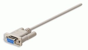 314770 Cable Null Modem para Impresora con conector DB9 hembra a DB25 macho, 1.8m. Blindado y sellado
