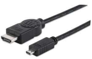 324427 Cable HDMI Macho a micro HDMI Macho, Blindado, Negro, 2 m; resolucion 4K a 30Hz.