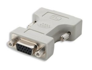328883 Adaptador de Vídeo Digital DVI-I Macho a VGA hembra, Compatible con interfaces DVI-I y DVI-D