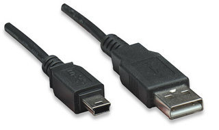 333375 Cable USB 2.0 A macho/ Mini-B macho, 480 Mbps, 1.8 m, Negro
