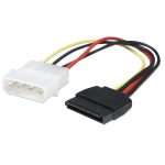 342766 Cable de Energía SATA, Convierte una conexiónde alimentación Mólex de 4 pines a una de 15 pines SATA.