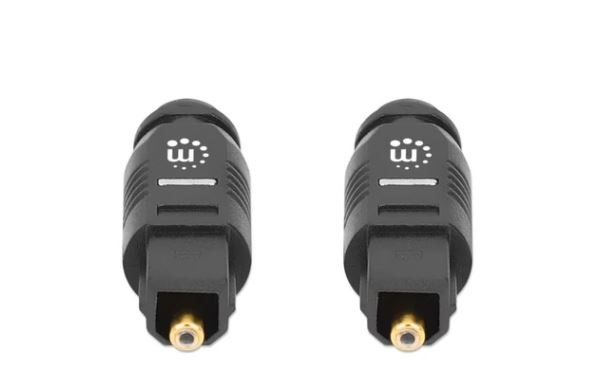 356077 Cable de audio digital óptico Toslink, M-M,Longitud 2m, contactos dorados, Color negro.