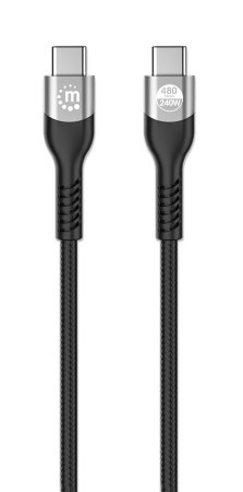 356367 Cable USB-C macho a USB-C macho, 2mts de AltaVelocidad, 480 Mbps, Power Delivery 3.1 retrocompatible con 140/100/65 W