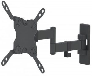 461405 Soporte para TV de pared, movimiento articulado, pantallas planas de 13 a 43" de máximo 20kg, Se despliega hasta en 27.3 cm