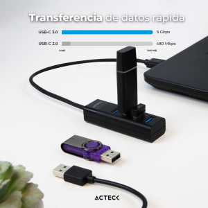 Adaptador Hub USB 3.0 PORT X 3 DH425 Acteck