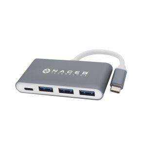Adaptador NACEB HUB TIPO C A USB 3.0 NA-0112