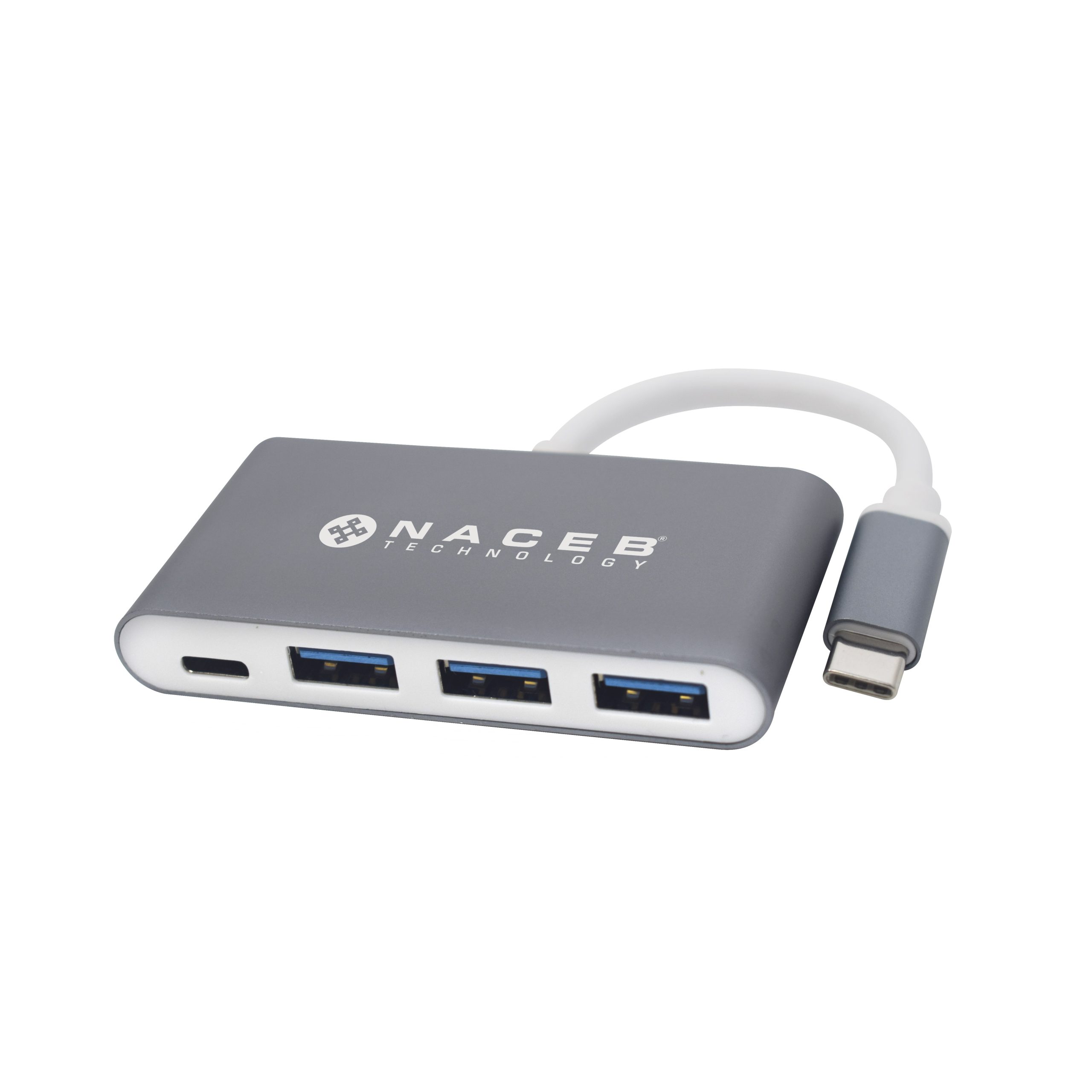 Adaptador NACEB HUB TIPO C A USB 3.0 NA-0112