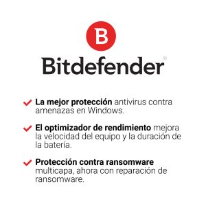 Antivirus BITDEFENDER TMBD-401, 1 licencia, 1 Año(s)