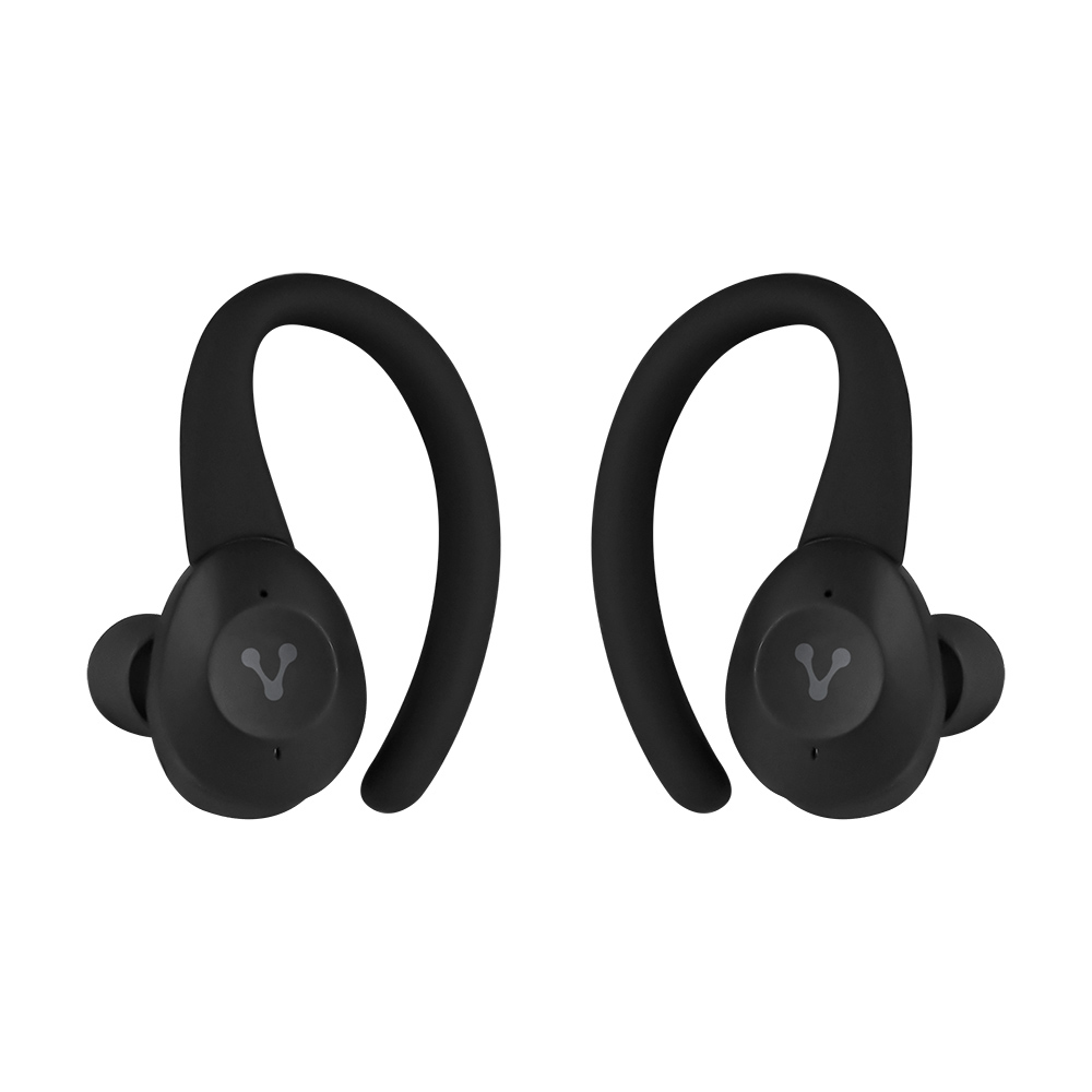 Audífonos. Vorago ESB-500-PLUS. TWS Bluetooth 5.0 IPX5. manos libres, earhooks / gancho desmontables 18 Hrs Super Bass 740mAh control táctil