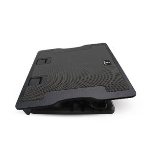 Base Enfriadora, luz led, 5 ángulos ajustables, 2 Hub USB, 9 a 17 Pulgadas, Negro,BROBOTIX 917140