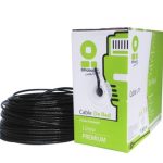 Bobina UTP, CAT5e, 100 m, Exterior Con Gel, Negro, CCA, BROBOTIX 181005