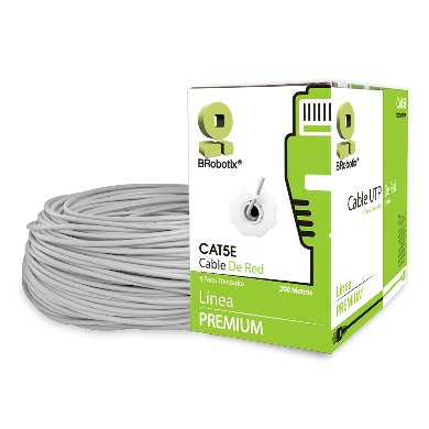 Bobina UTP, CAT5e, 200 mts, Interior, Gris, CCA, BROBOTIX 308201