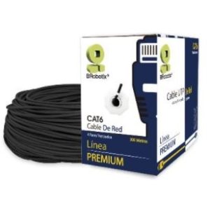 Bobina UTP, CAT6, 305 m, Exterior Doble Forro, Negro, CCA, BROBOTIX 171100