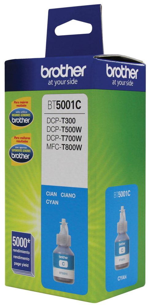 Botella de Tinta Brother BT5001C, Cyan