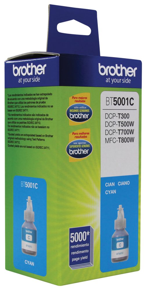 Botella de Tinta Brother BT5001C, Cyan