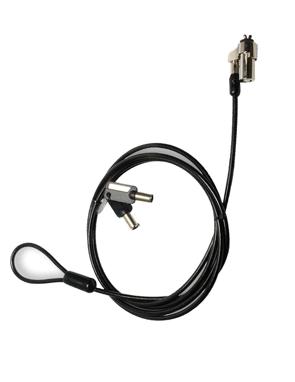 CANDADO DE LLAVE PARA LAPTOP TIPO T V-BAR LONGITUD DE CABLE 1.8 MTS GROSOR DEL CABLE 4mm