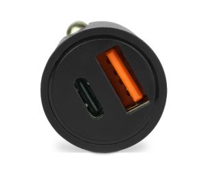 CARGADOR PARA AUTO VORAGO AU-305-BK TIPO C PD 20W Y USB A QUICK CHARGE 3.0 NEGRO