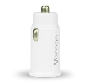 CARGADOR PARA AUTO VORAGO AU-305-WH TIPO C PD 20W Y USB A QUICK CHARGE 3.0 BLANCO