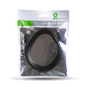 Cable USB BROBOTIX 102303, USB, 3 m, Negro
