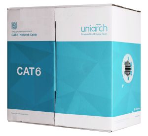 Cableado UTP Cat6 100 mts. UNV (CAB-6-CCA) Forro PVC Azul / 4 Pares Calibre 23 AWG / 100% Cobre / Uso Interior