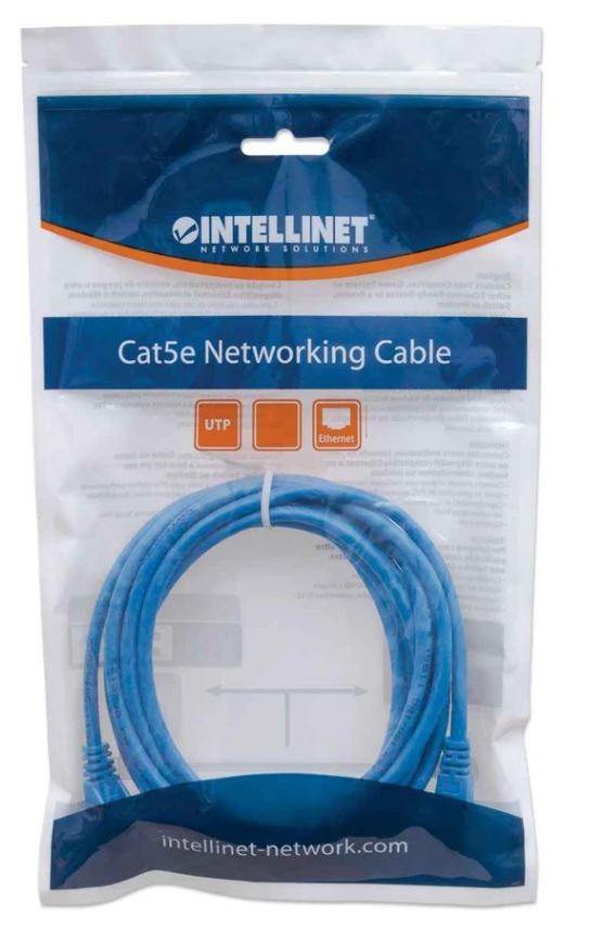 Cable de Red INTELLINET 342575 Cat6, 1 m, RJ-45, RJ-45, Macho/Macho, Azul