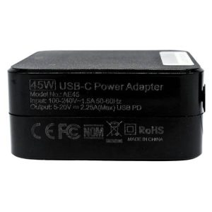 Cargador / Adaptador para Laptop GENERICO USBC-45W Tipo C USB-C 45W 20V/3.25A