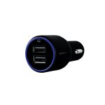 Cargador Mobifree Cargador de Coche 2 puertos USB , Negro, Auto, Corriente alterna, USB, 2