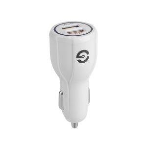 Cargador de Coche GETTTECH GCC-2U22-01, Blanco, Auto