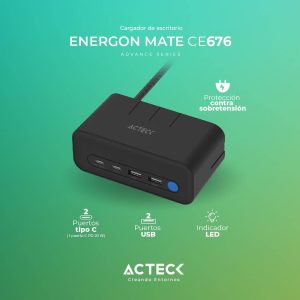 Cargador de escritorio Energon MATE CE4676 Acteck