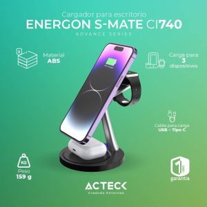 Cargador para Escritorio ENERGON S MATE CI7407 Acteck