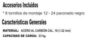 Charola para monitor NORTH SYSTEM, Negro, 2.8 kg, Acero