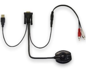 Convertidor VGA a HDMI, VGA a HDMI+ Audio 3.5mm, Negro, BROBROTIX, 150620