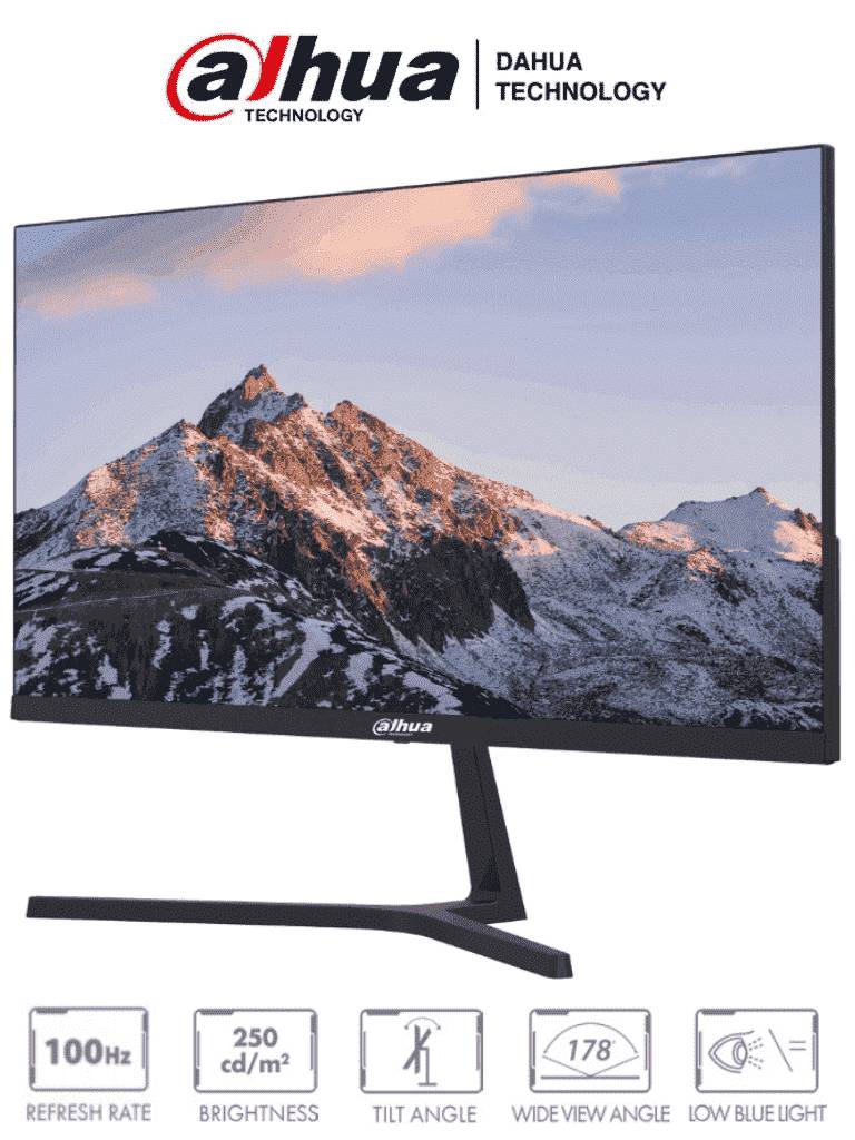 DAHUA LM24-B200S - Monitor de 23.80 Pulgadas/ Ultra Delgado/ 1920×1080 (FHD)/ Angulo de Visualización de 178 Grados Altavoces Integrados HDMI&VGA 100hz 5ms
