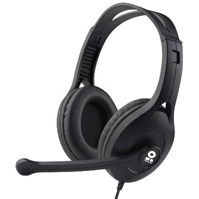 Diadema con Micrófono, Negro, Alámbrico, 3.5mm, Ajustable, Almohadillas acolchadas, C/Control de Volúmen, BRobotix, 651305