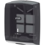 Dispensador de Toalla Inter-doblada Innova ABS antiestático. CLAR SYSTEMS. Color Humo. Capacidad para 600 toallas