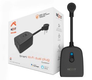 Enchufe inteligente dual con conexcion Wi-Fi para exterior