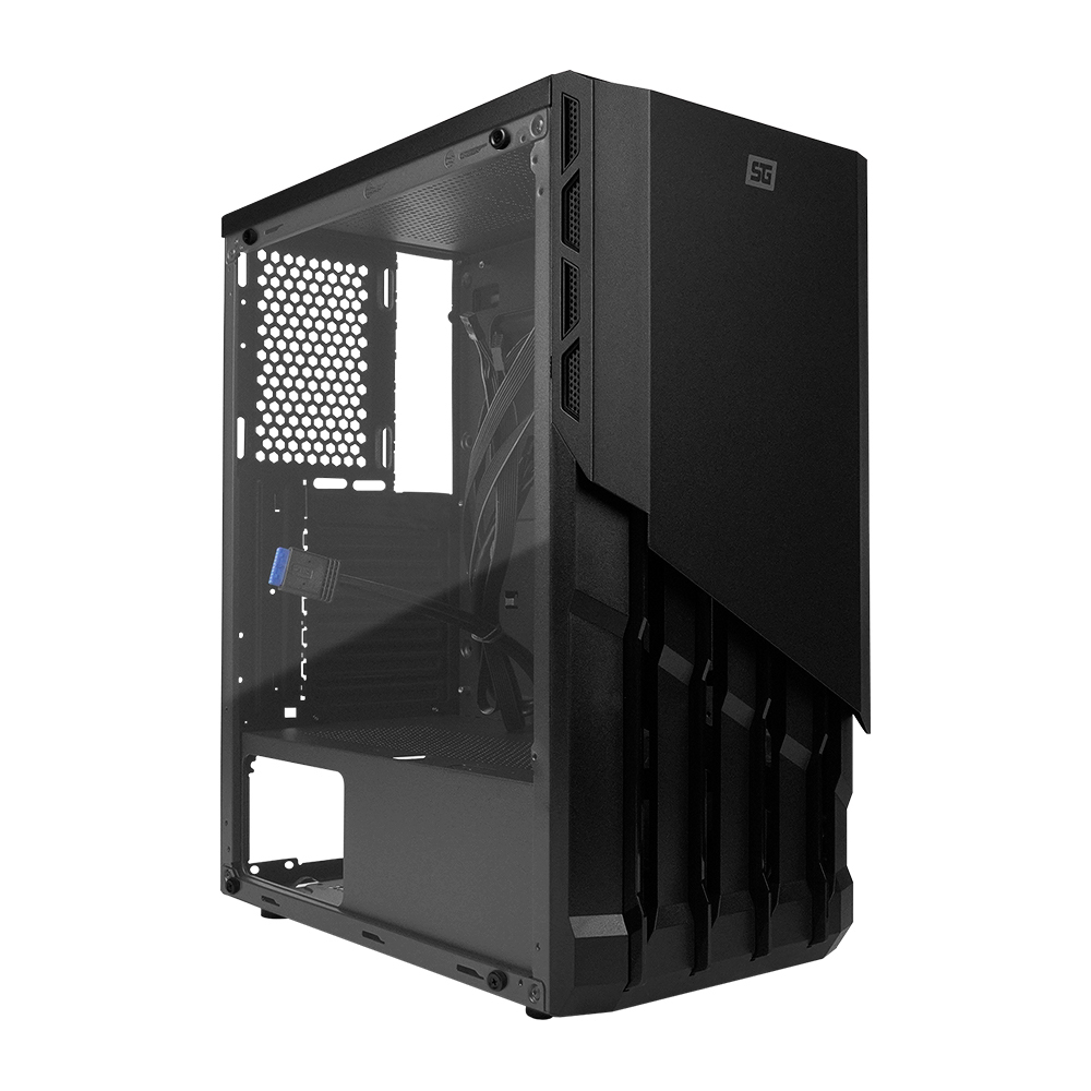 GABINETE GAMER START THE GAME CSG-530 mATX, CRISTAL, USB 3.0, S/FTE, NEGRO