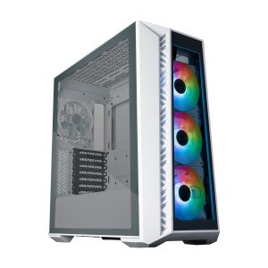 Gabinete COOLER MASTER MB520-WGNN-S01 MasterBox MB520 ARGB con Ventana, panel frontal de vidrio templado, tres ventiladores CF120 ARGB incluidos