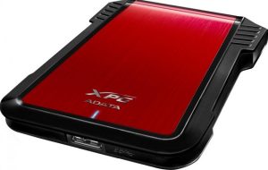 Gabinete Externo ADATA EX500, USB 3.2 Gen1 (compatible con las versiones anteriores USB 2.0), 2.5 pulgadas, Rojo