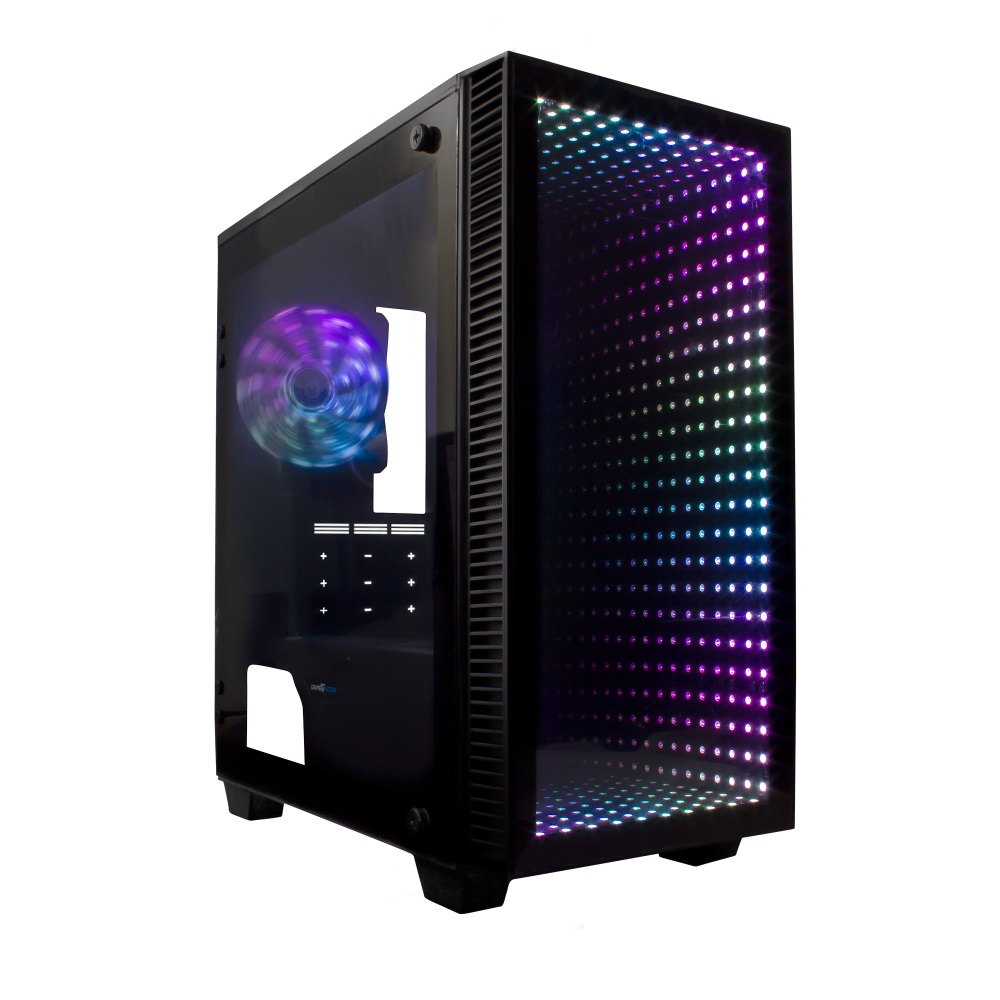 Gabinete Gaming GAME FACTOR CSG560 , ATX, Micro ATX, Mini ITX, Gabinete, Micro ATX, Negro