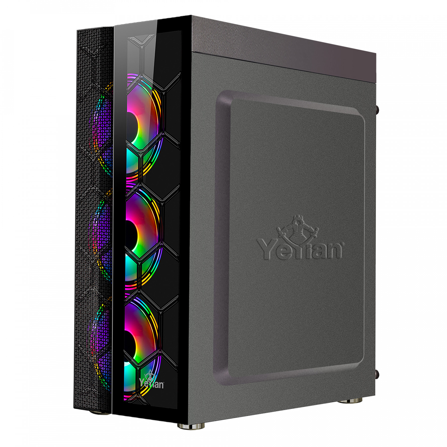 Gabinete Gaming Yeyian Case Rapture Series 2500, Midi-Tower, Gabinete, ATX, Micro-ATX, Negro